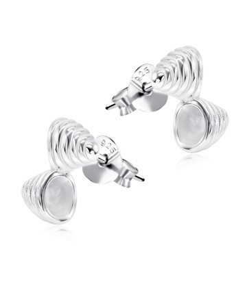 Shell Designed Silver Ear Stud STS-5625